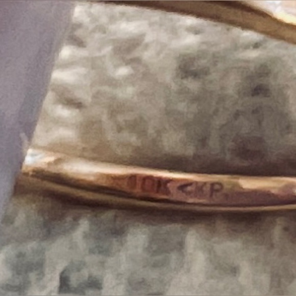 Diamond 10K Rose Gold Half Eternity Stacking Thin Band Ring - Picture 9 of 9